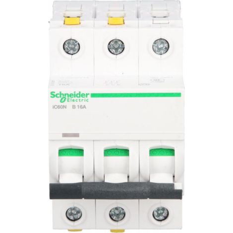Disyuntor 3P B 16A 6kA CA iC60N-B16-3 Acti9 A9F03316