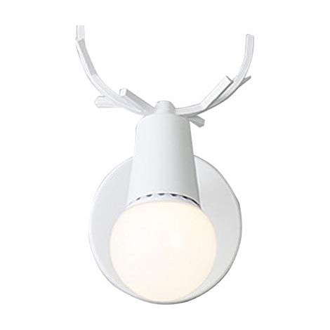 Wandleuchte Moderne Kreativer Geweih Wandlampe E27 für Kinderzimmer, Restaurant, Flur, Treppen (Weiß)