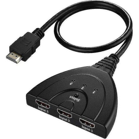 Commutateur HDMI, répartiteur de câbles HDMI, 3 entrées, 1 sortie (1/5)