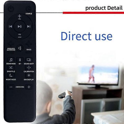 Fernbedienung für JBL Bar 2.1, 3.1 und 5.1 Kanal 4K Ultra HD Soundbar-System, kabellos, Heimkino, Schwarz (1/5)