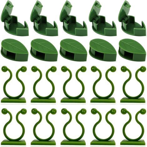 Climbing Plant Clips 100 Pieces, Vine Fixing Clip Self-Adhesive Clips, Plant Support for Climbing Plants for Garden Clip, Wall Mounted Garden Plant Support (1/5)