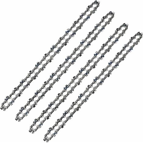Catena per motosega a 52 maglie, passo 3/8 LP, calibro 050 (1,3 mm), basso contraccolpo, confezione da 4 catene per motosega a 52 maglie per barra guida da 14" (35 cm)