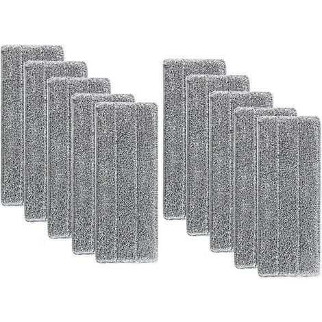 10-Piece Microfiber Floor Mop Cover Set, Replacement Mop Heads, Flat Mop Heads, Microfiber Cleaning Pads/Clothes, 33 x 12 m (1/5)