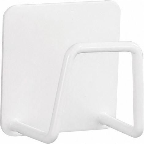 Porte-couvercle d'évier en acier inoxydable, porte-éponge, rangement de cuisine, support pour planche à découper, blanc (1/5)