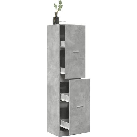 Apothekerschrank Betongrau 40x41x174,5 cm Holzwerkstoff