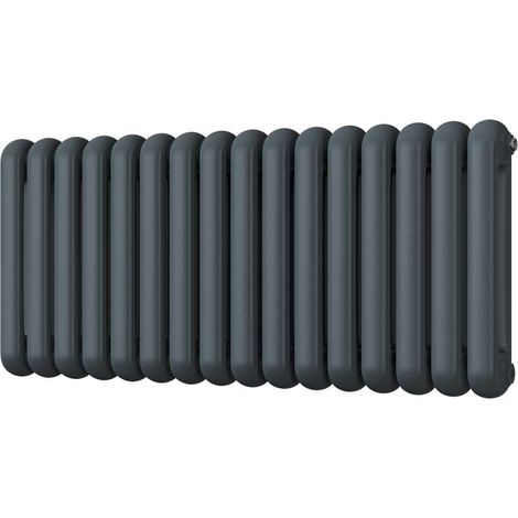 Sherwood - Anthracite Round Top Column Radiator H500mm x W1132mm 2 Column