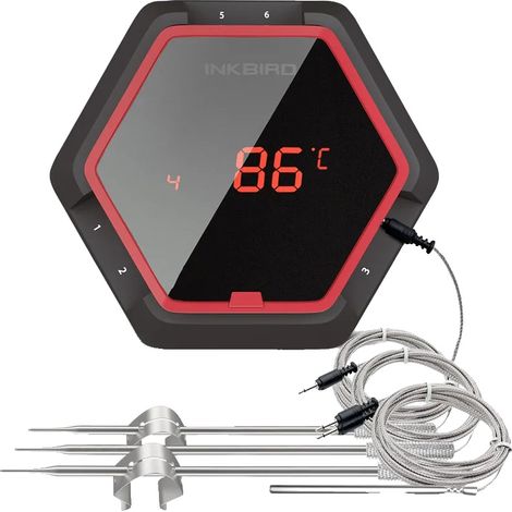 Thermomètre de barbecue sans fil, compatible Bluetooth, jusqu'à 6 sondes (1/2)