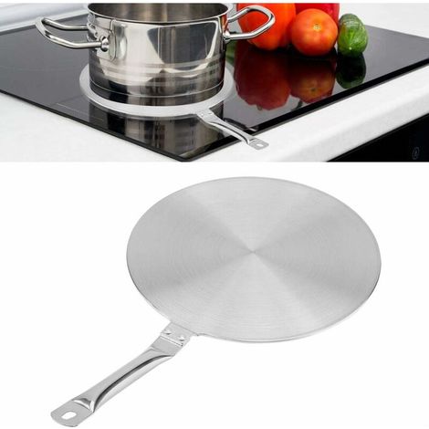 Adaptateur pour Plaques à Induction Chauffe Plat Induction Casserole Ustensiles Cuisine Radiateur avec La Poignée Résistant à La Chaleur Diffuseur à Induction Plaque (20cm) (1/5)