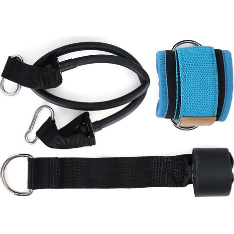 Élastiques de Résistance pour Exercices de Jambes, Anneau de Cheville Bleu Fitness et Musculation (1/5)