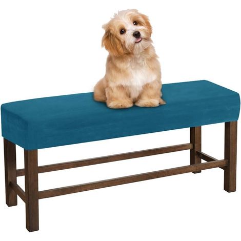 Thick, Soft Velvet Dining Bench Cover - Luxury Stretchable Washable Bench Cover - Dustproof Protective Cover for Living Room, Kitchen, and Bedroom Benches (1/5)