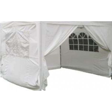 Set Pareti Laterali Gazebo Professional 3x3 m in Poliestere Bianco (1/2)