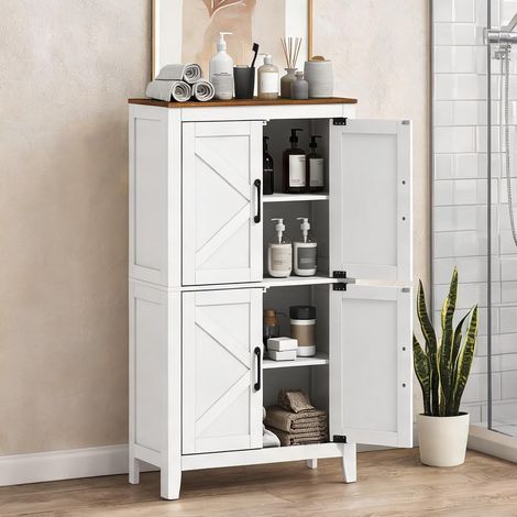 Armoire étroite de salle de bain 4 tablettes 110 cm branco (1/5)