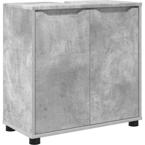 Maison Exclusive - Armario para lavabo de baño Gris Concreto 60 x (1/5)
