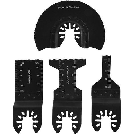 Oszillierendes Sägeblatt – Für Holz, Kunststoff, Metall, Bodenbeläge – HCS – 4er-Pack (1/5)