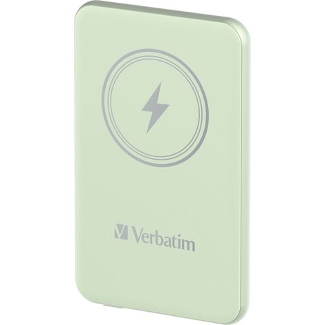 Verbatim Powerbank 5000mAh Verde Carica Wireless Rapida MagSafe 20W Mod. 32241 (1/4)