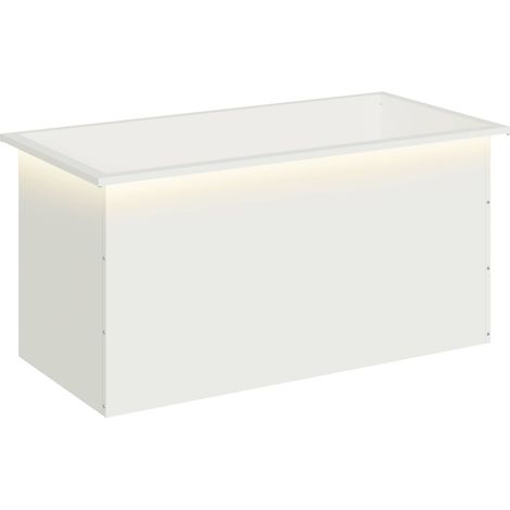 Jardinera para jardín con luces LED Blanco 50 x 100 x 48 cm vidaXL (1/5)
