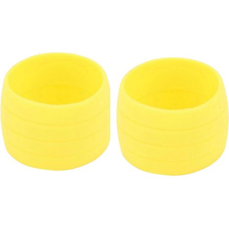 Anneaux de fixation élastiques en silicone pour sangles de guidon de vélo, bouchons antidérapants, boucles de sangle pour ruban de guidon de vélo de route (jaune) (1/5)