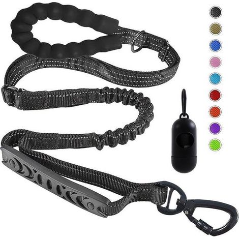 Stoßdämpfende elastische Hundeleine Robuste zugfreie Trainingsleine geeignet für große Hunde mit einem Gewicht von bis zu 110 lbs ca 49 9 kg 6 ca 1,8 (1/5)