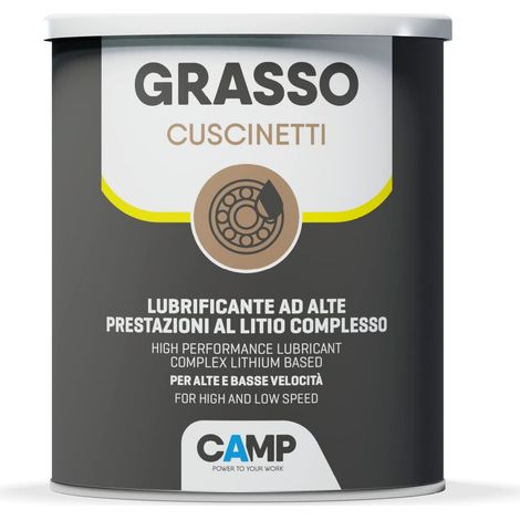 CAMP Grasso Cuscinetti - Grasso al Litio per Cuscinetti e Rulli ad Alto Potere Additivo, Grasso Lubrificante con Proprietà Antiruggine e Antiusura - Resiste a Vibrazioni e Centrifugazione, 1 kg (1/2)