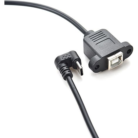 Right-angle adapter cable from male type C to female type B for Android phones, tablets and games, and charging cable for mobile games. (1/5)