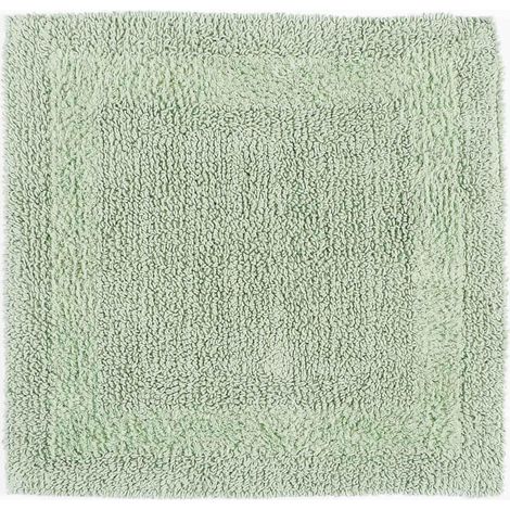 HOMESCAPES Tapis de douche en coton, 50 x 50 cm – Vert sauge