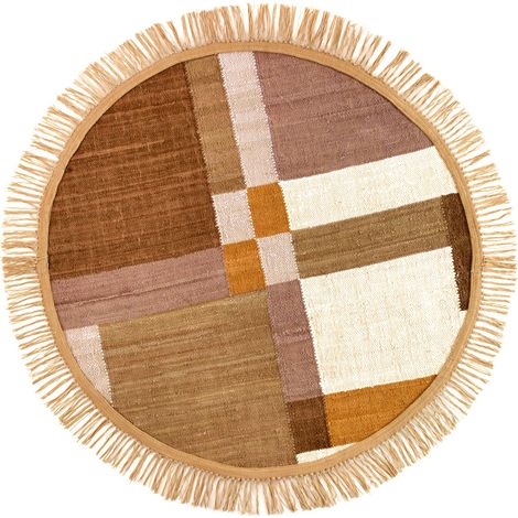 Tapis rond en coton de 240 cm de diamètre