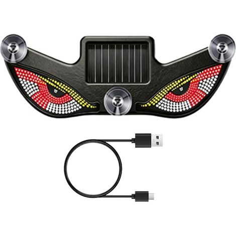 Lampe LED Solaire Œil Pour Vitre Auto Décoration D'Avertissement (1/5)
