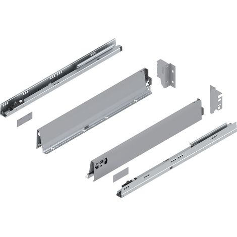 Blum Tandembox antaro M Schubladenschienen-Set 1 Paar, 30kg 550mm Vollauszug Blumotion, grau