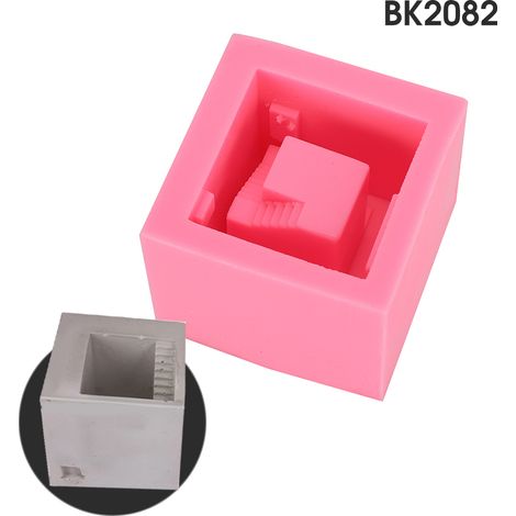 Moule en silicone 3D pour maison/villa, savon artisanal, moule en silicone liquide, moule à gâteau, pot de fleurs, moule en silicone pour béton BK2082