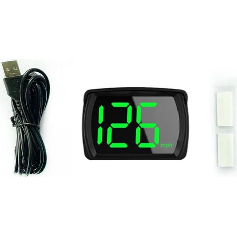 Sollbry Affichage tête haute de voiture HUD KM/H GPS Compteur de vitesse numérique avec grand écran LED pour voiture camion SUV moto (1/5)