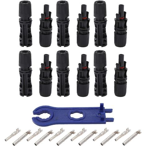 12-teiliges Set Solar-Photovoltaik-Steckverbinder IP67, verzinnte Kupferstifte, Stecker und Buchsen für die Industrie 15