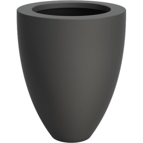 Adezz Canna Pflanzgefäß Fiberglas Pflanzkübel Blumenkübel 80x100 cm schwarz