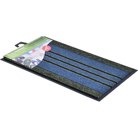 Tapis absorbant 2-en-1 extérieur et intérieur Tapis protection de sol anti-poussière anti-saletés Liseré Vert