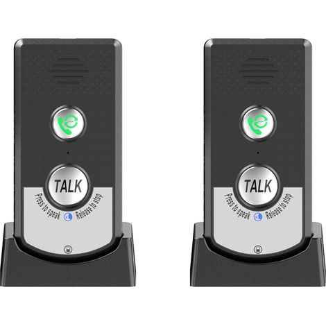 Interphone Vocal Sans Fil - Pour Personnes Agées Et Handicapées - Fonctionne Dune Pièce À Lautre - 2 Unités