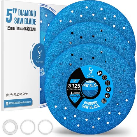 Lot de 3 disques à tronçonner pour carrelage 125 en métal - 1 mm - Disque (1/5)