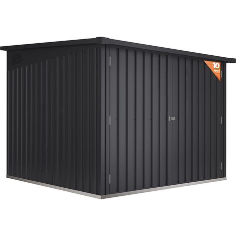 Fahrradgarage Metall 4 Fahrräder 4,2m2 Nyon – 206x204x163cm - 4 Fahrradspuren enthalten - Breite Doppeltüren