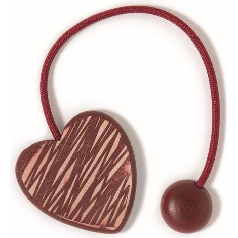 VOILA' - CALAMITA PER TENDE CUORE CORDAE LEGNO 20CM BORDEAUX