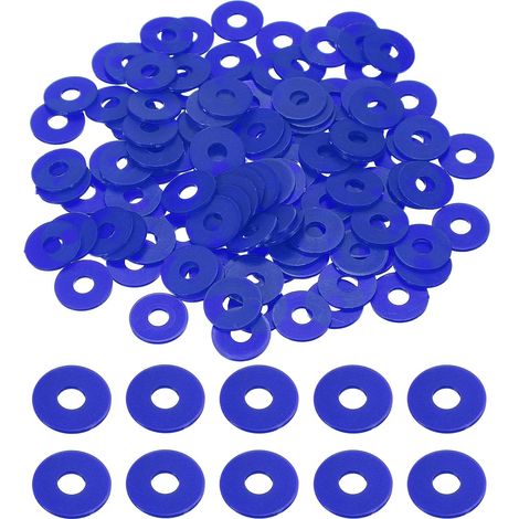 120 Pcs Rondelles Plates En Nylon Pour Tuyau D'eau Bleu (1/5)