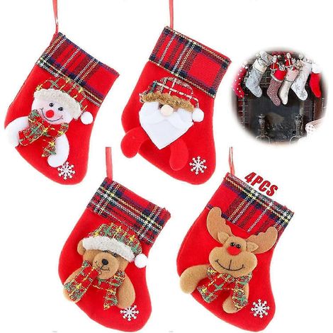 Chaussettes de Noël, décorations de Noël, bas de Noël, chaussettes Chris -1 (1/5)