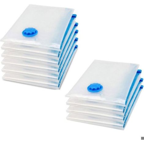 Lot de 10 sacs de rangement sous vide pour aspirateur, housse de rangement sous vide pour vêtements, couette, literie(6080cm) (1/5)
