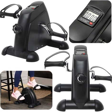Mini cyclette 2 in 1 con rotore per riabilitazione, display LCD, colore nero. (1/5)