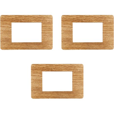 gloca Placche Plastica Compatibili Plana (3 Pezzi Legno scuro, 3 Posti) (1/4)