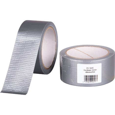 Dact Tape 1900 silbernes Reparaturklebeband, 48 mm x 25 m, wasserdicht, strapazierfähig, für Reparaturen, Abdichtung und Befestigung, temperaturbeständig, universelles Klebeband