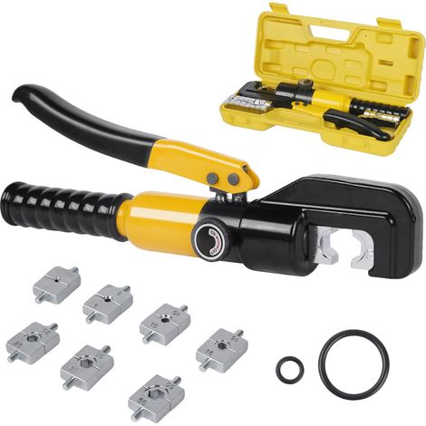 Pinza crimpatrice idraulica, design ergonomico, elevata forza di crimpatura, gialla (1/2)