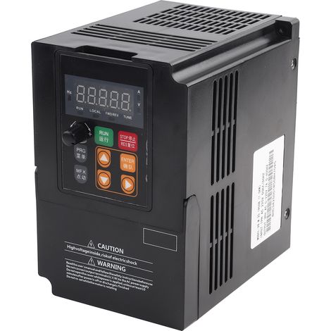 Convertisseur de fréquence vectoriel 1,5 kW (2 CV) monophasé 220 V vers triphasé 0-220 V 7 A