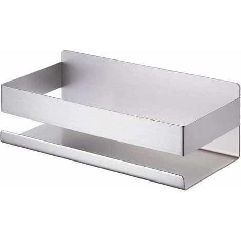 étagère salle de bain non percée étagère douche inox SUS304 étagère murale adhésive 23CM brossé (1/5)