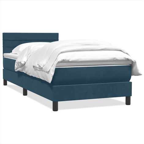 Maison Exclusive - Boxspringbett mit Matratze Dunkelblau 80x210 c (1/5)