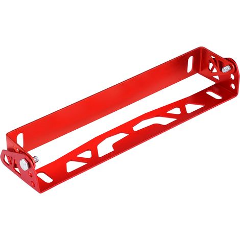 Cadre de plaque d'immatriculation universel en aluminium, style de voiture, support de numéro de course réglable, rouge (1/5)