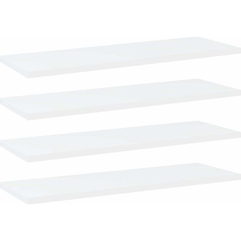 805218 vidaXL Bookshelf Boards 4 pcs White 60x20x1,5 cm Engineered Wood (1/5)