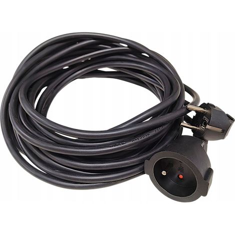 Cable de extensión eléctrico de 10 m, 3 x 2,5 mm², IP44, 16 A, 2800 W, cable de jardín resistente. (1/5)